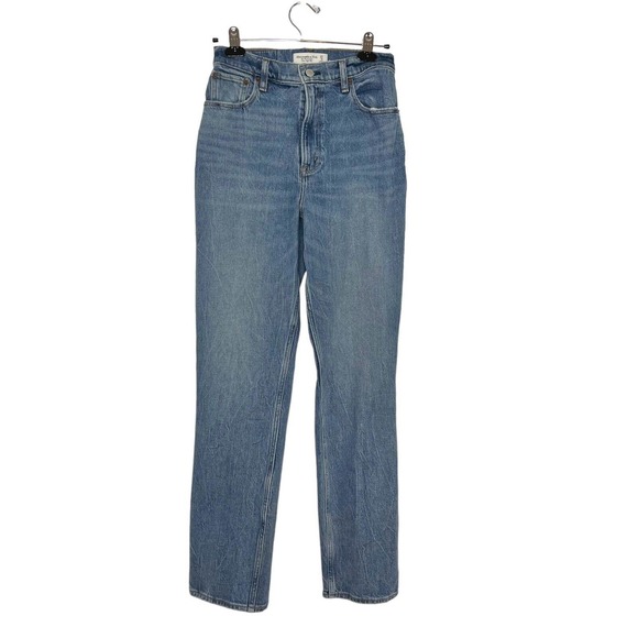 Abercrombie & Fitch Denim - Abercrombie & Fitch The '90s Straight Ultra High Rise 27/4R Retro Distressed